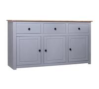 vidaXL Buffet Gris 135x40x80 cm Pin solide Assortiment Panama