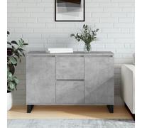 vidaXL Buffet gris béton 101,5x35x70 cm bois d'ingénierie