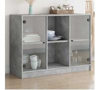 vidaXL Buffet gris béton 102x37x75,5 cm
