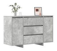 vidaXL Buffet Gris béton 120 x 41 x 75 cm Bois d'ingénierie, Buffet Moderne et stylé, unité de Rangement, Durable, Pratique pour Organiser Votre Salon