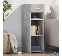vidaXL Buffet gris béton 30x42,5x93 cm en bois d'ingénierie
