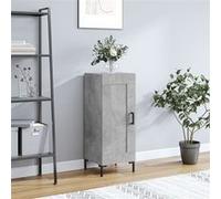 vidaXL Buffet - Gris béton 34,5x34x90 cm