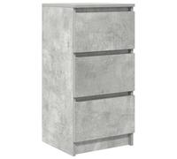 vidaXL Buffet Gris béton – Bois d'ingénierie – 37,5×35×76 cm