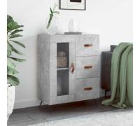 vidaXL Buffet Gris béton 69,5x34x90 cm