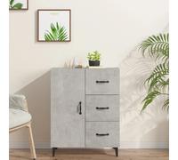 vidaXL Buffet gris béton 69,5x34x90 cm