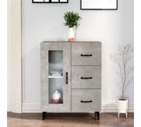 vidaXL Buffet Gris béton 69,5x34x90 cm Bois d'ingénierie