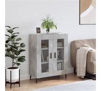 vidaXL Buffet gris béton 69,5x34x90 cm bois d'ingénierie