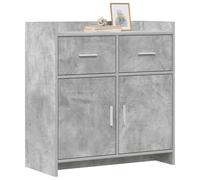 vidaXL Buffet Gris béton 75 x 36 x 80 cm Bois d'ingénierie,