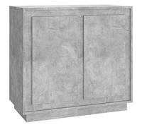 vidaXL Buffet 819888 – 4 compartiments, portes, bois d'ingénierie – Gris béton 80x34x75 cm
