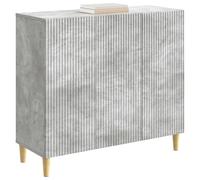 vidaXL Buffet Gris béton 89 x 34,5 x 80 cm Bois d'ingénierie, Salle de séjour, Buffet Vintage, Meuble de Rangement, Style Chic avec Pieds effilés, Finition Bois Classique
