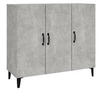 vidaXL Buffet Gris béton 90x34x80 cm Bois d'ingénierie