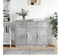 vidaXL Buffet gris béton 91x28x75 cm bois d'ingénierie