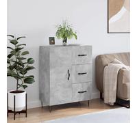 VidaXL Buffet Gris Béton - Bois d'ingénierie