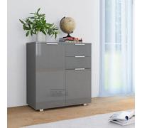 vidaXL Buffet Gris brillant 71 x 35 x 76 cm Aggloméré