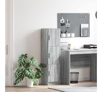 vidaXL Buffet gris Gris Sonoma Bois d'ingénierie Standard Buffet gris