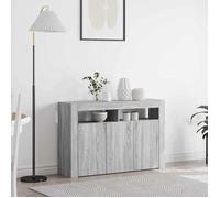 vidaXL Buffet Gris sonoma Bois d'ingénierie 116 x 30 x 75 cm Buffet
