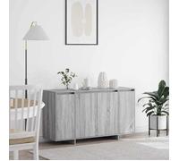 vidaXL Buffet gris Gris sonoma Bois d'ingénierie 135 x 41 x 75 cm