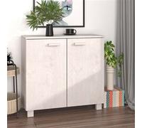 Buffet HAMAR Blanc 85x35x80 cm Bois massif de pin