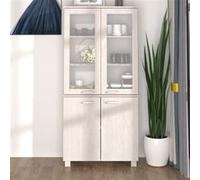 vidaXL Buffet HAMAR Bois massif de pin Blanc Blanc