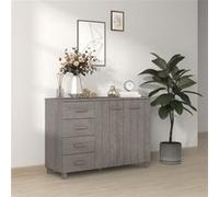 vidaXL Buffet HAMAR Gris clair 113x40x80 cm Bois massif de pin340447 Gris G