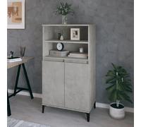 VIDAXL Buffet haut 110 cm Gris béton