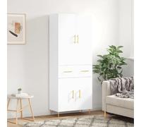 vidaXL Buffet haut 69,5x34x180 cm Blanc