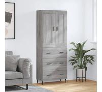 vidaXL Buffet haut 69,5x34x180 cm - Sonoma gris
