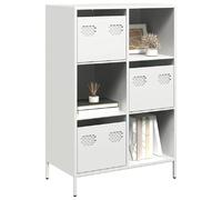 vidaXL Buffet haut Acier - Blanc