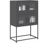 vidaXL Buffet haut Anthracite 68x39x107 cm Acier
