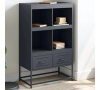 vidaXL Buffet haut 846604 – anthracite, acier 68x39x111,5 cm