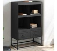 vidaXL Buffet haut 846602 acier noir 68x39x111,5 cm