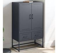 vidaXL Buffet Haut, Armoire avec Tiroirs, Placard avec Porte, Meuble de Rangement, Organisateur de Salle de Séjour, 846610 Gris G