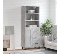 VidaXL Buffet Haut Gris Béton
