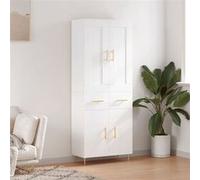 vidaXL Buffet haut Blanc 69,5x34x180 cm