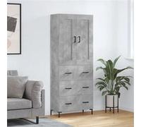 vidaXL Buffet haut - Gris Béton