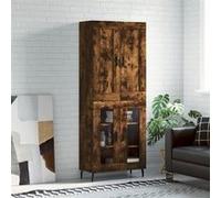 Buffet haut VidaXL 69,5x34x180 cm - Chêne fumé