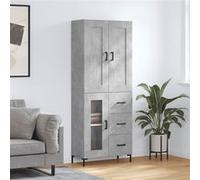 vidaXL Buffet haut - Gris béton