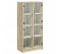 vidaXL Buffet Haut avec Portes chêne Sonoma Bois d'ingénierie, Armoire latérale, Armoire de Rangement Haute, vitrine Haute, Armoire Haute