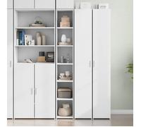 vidaXL Buffet haut 846411 Bois d'ingénierie 30x41x185 cm Blanc