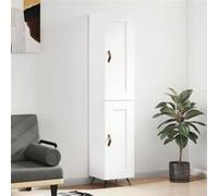 Buffet haut Blanc 34,5x34x180 cm Bois d'ingénierie 3200425