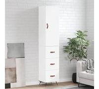 Buffet haut Blanc 34,5x34x180 cm Bois d'ingénierie3198825