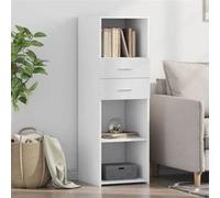 vidaXL Buffet haut bois d'ingénierie blanc 40x42,5x124 cm