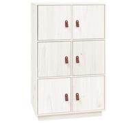vidaXL Buffet haut Blanc 67x40x108,5 cm Bois massif de pin