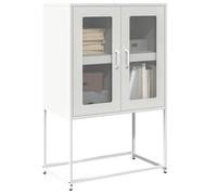 vidaXL Buffet haut en acier blanc