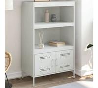 vidaXL Buffet haut blanc 68x39x113 cm acier