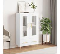 vidaXL Buffet haut 828284 blanc 69,5x31x115 cm bois d'ingénierie