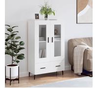 vidaXL Buffet haut blanc 69,5x31x115 cm bois d'ingénierie 828316