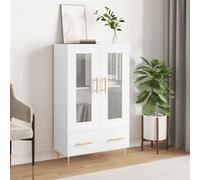 vidaXL Buffet haut 828284 blanc 69,5x31x115 cm bois d'ingénierie