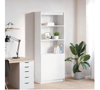 vidaXL Buffet haut blanc 70x35x180 cm bois d'ingénierie, armoire, armoire latérale, armoire de rangement haute, armoire de 3328471 Blanc G