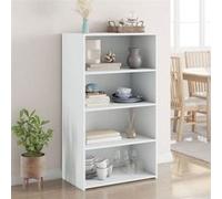 vidaXL Buffet haut blanc - 70x41x124 cm Bois d'ingénierie